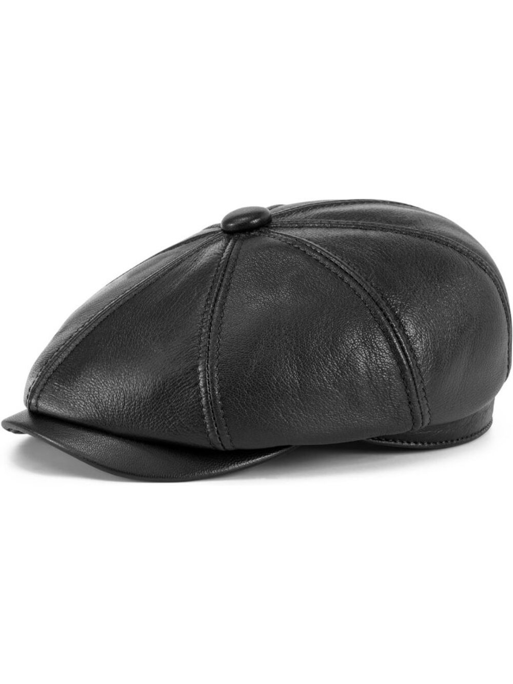 Stylish Unisex 8-Panel Leather Newsboy Cap | Vintage Gatsby Hat for All Seasons